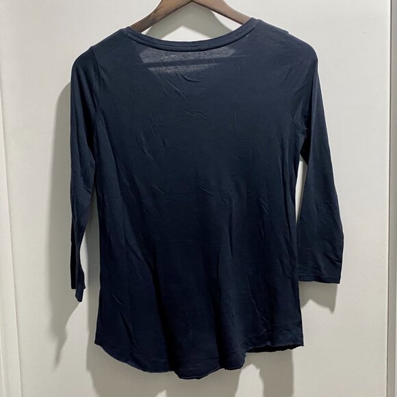Lucky Brand Peacock Embr. Beaded Cotton Boho Whimsigoth Casual Crewneck Top XS - Picture 4 of 8